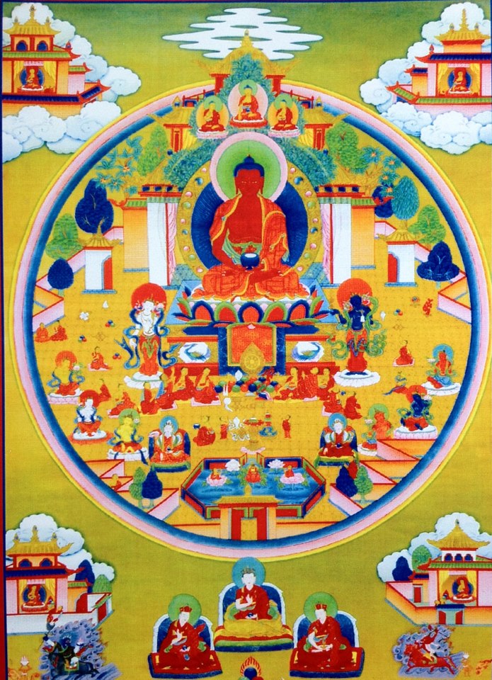 Amitabha Pureland Mandala visioned by H.H 5th Karmapa Deshin Shekpa. | Shierab Gyaltsen Rinpoche